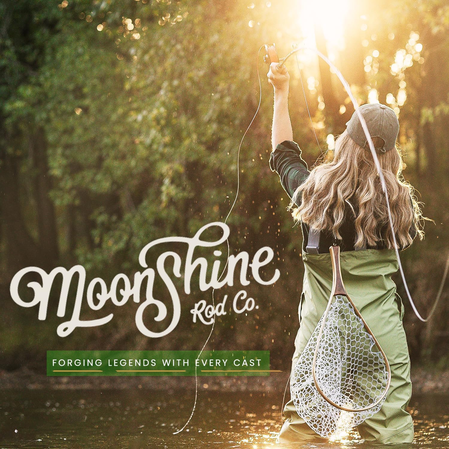 Moonshine Rod Company Fly Fishing Rod with Carrying Case and Extra Rod Tip