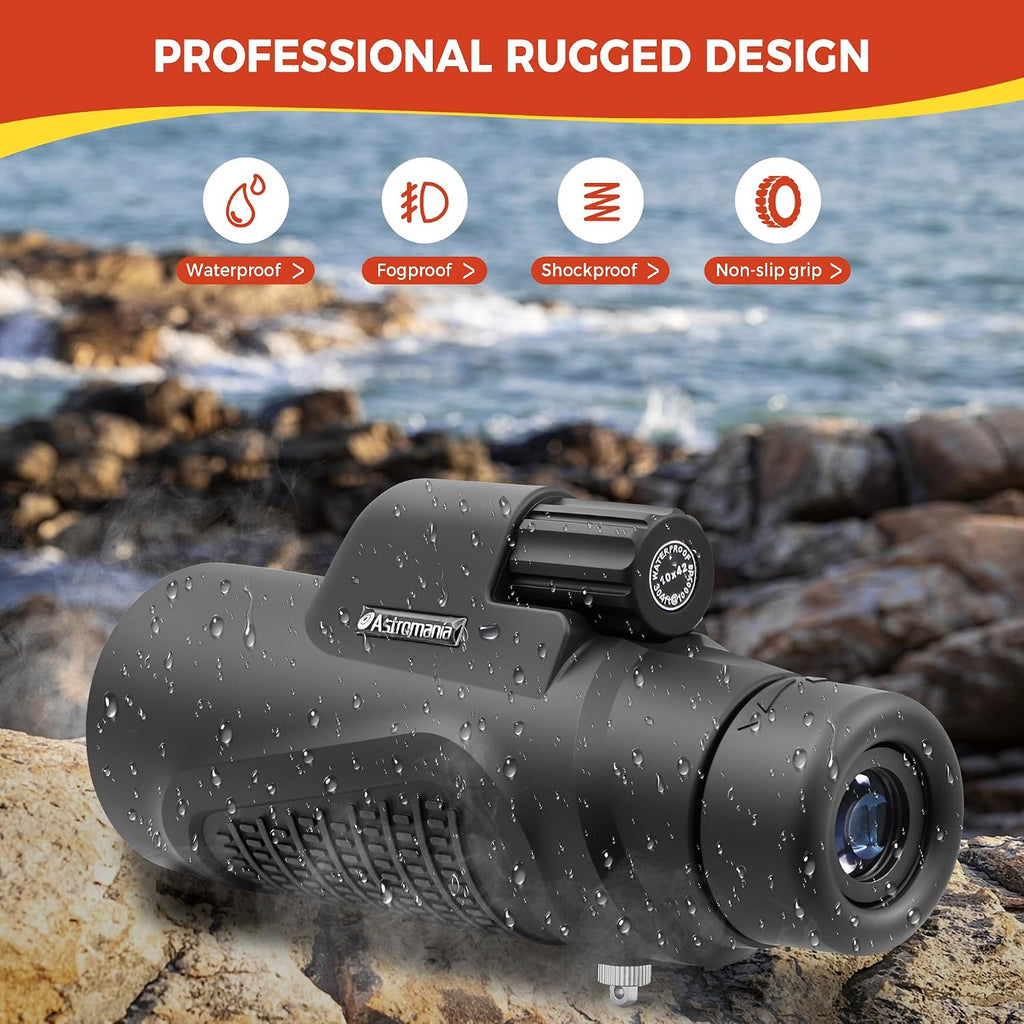 Astromania Monocular Telescope High Power 10x42 Compact Monoculars K9 Prism