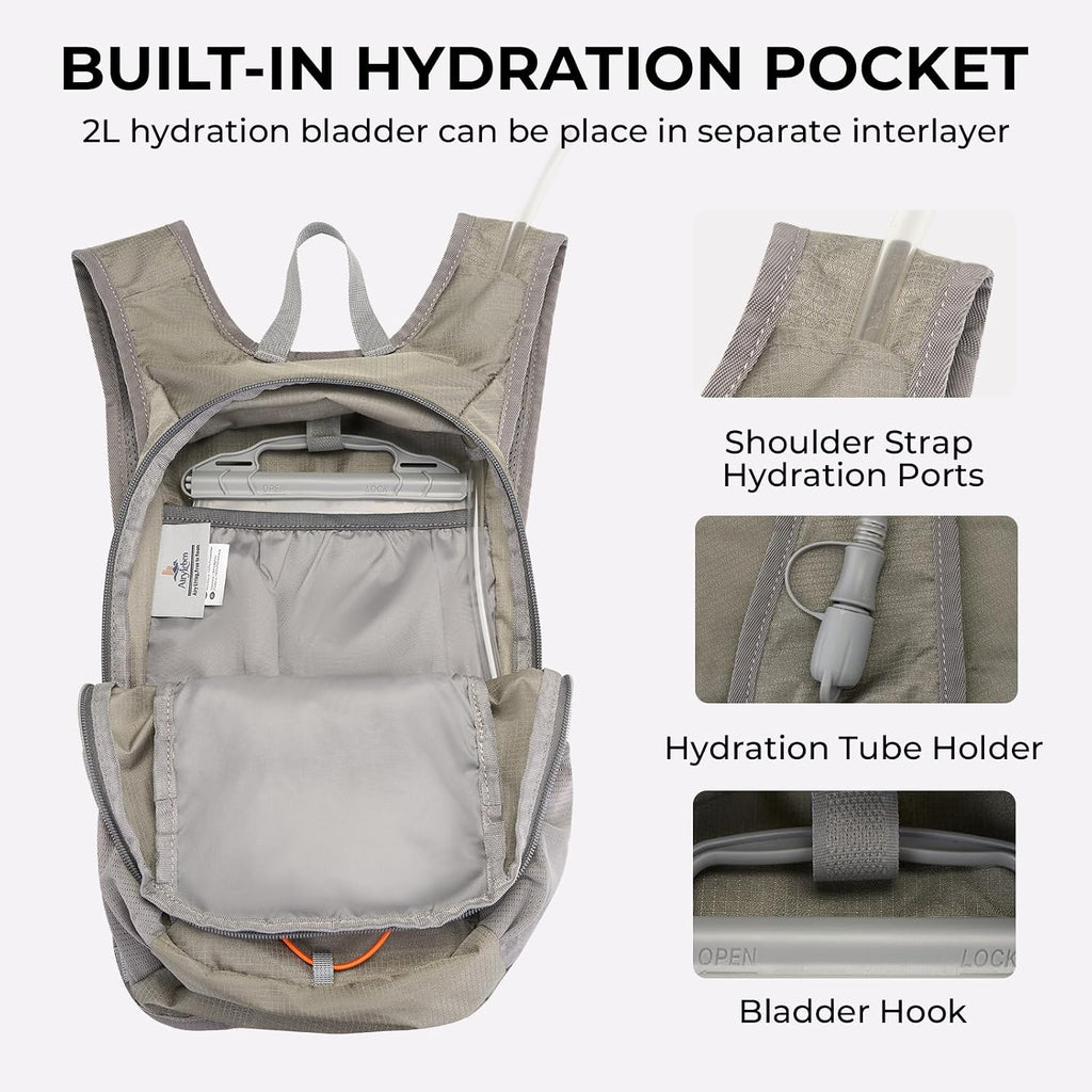 14L Small Hiking Backpack, Packable Travel Daypack for Men Women