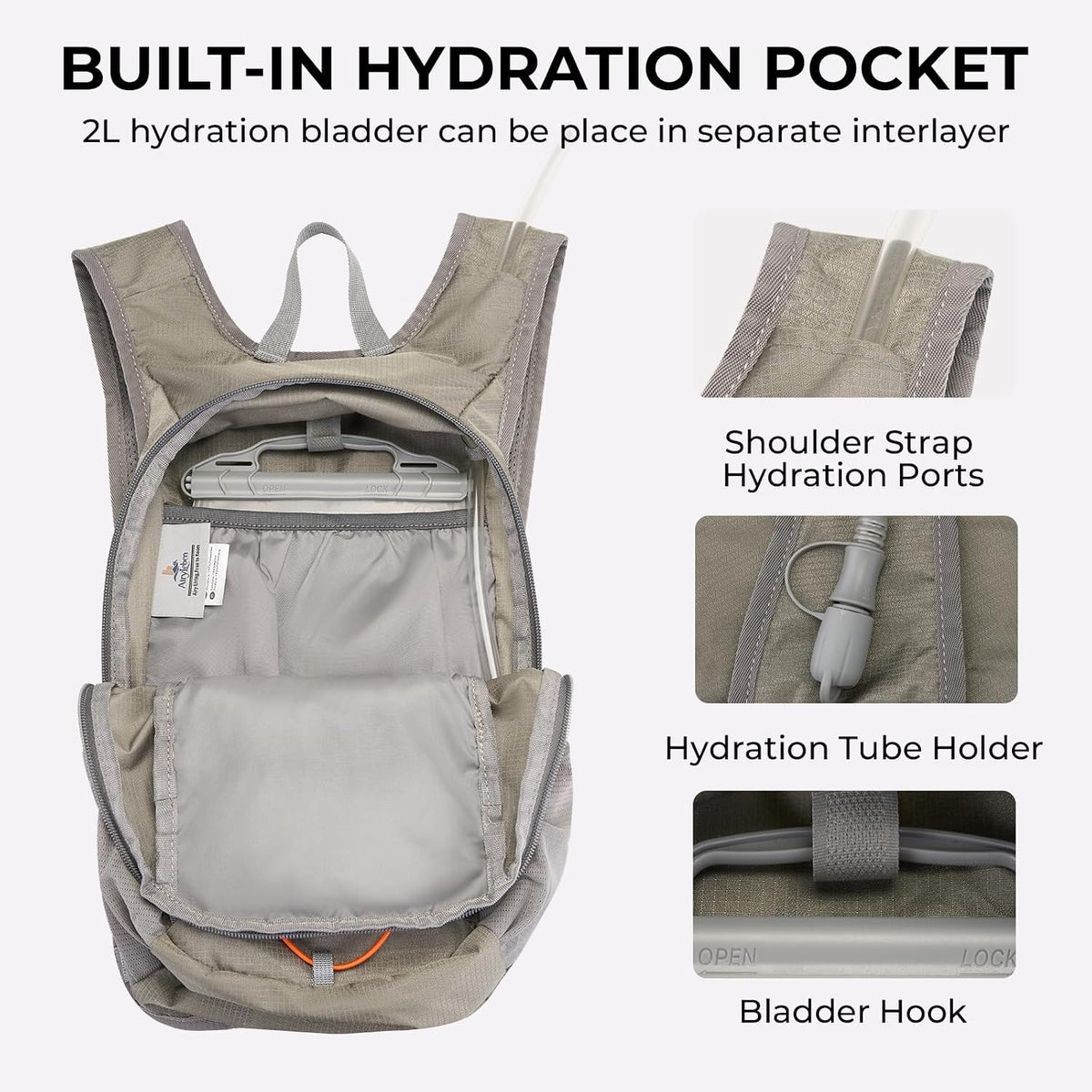 14L Small Hiking Backpack, Packable Travel Daypack for Men Women
