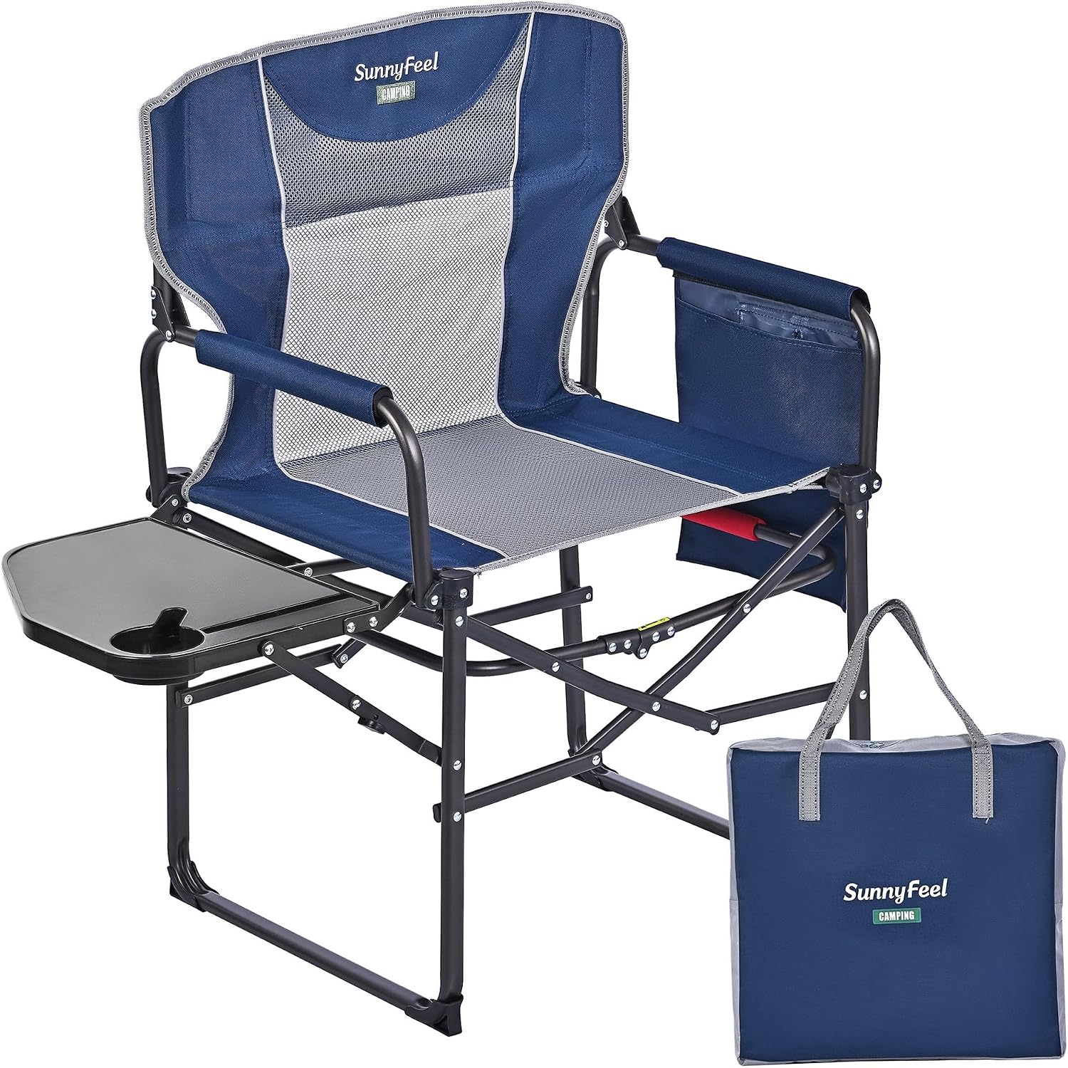 SUNNYFEEL Oversized DirectorsCamping Chair for Adults with Side Table