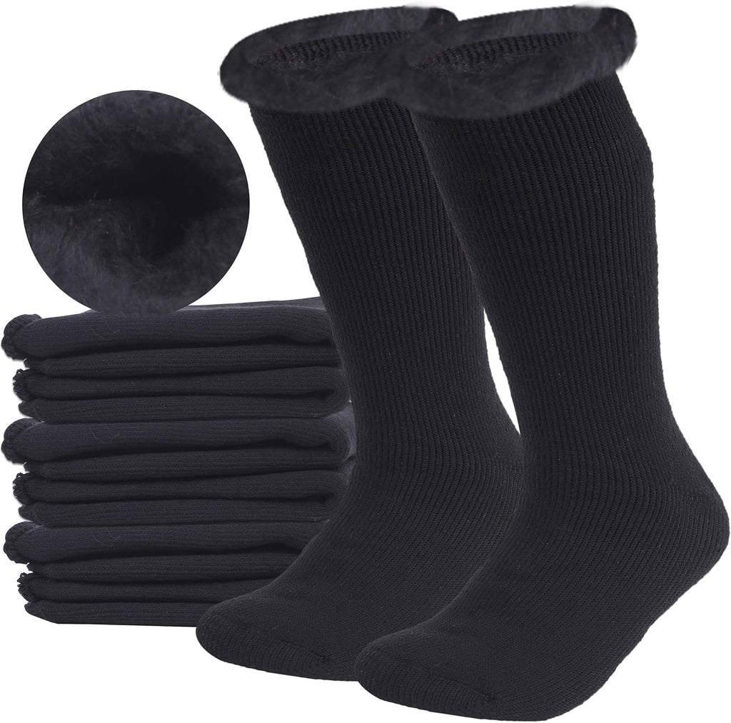 Sunew 4 Pairs Thermal Socks Skiing Snowboarding Hiking Mens Womens 7X Warmer Winter Crew Boot Socks