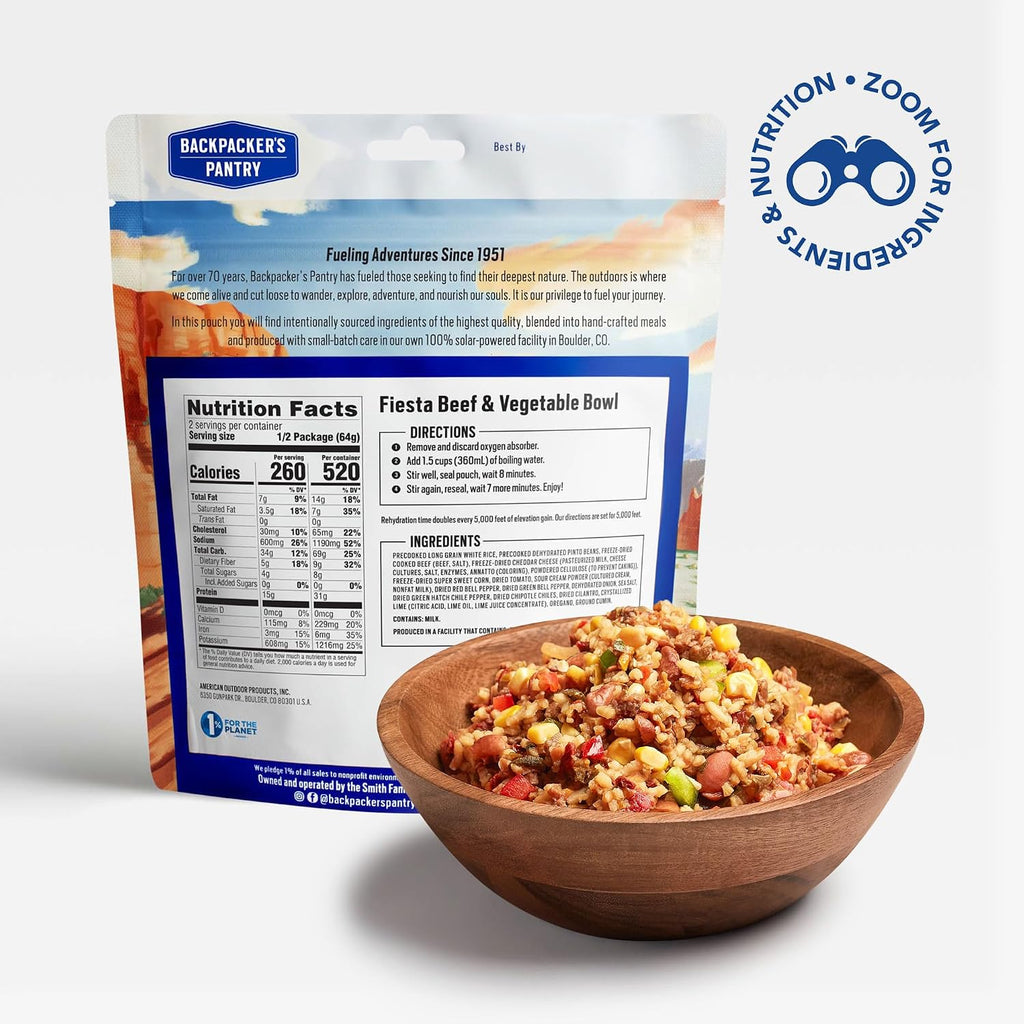 Backpacker's Pantry Fiesta Beef and Vegetable Bowl | 1-Pack