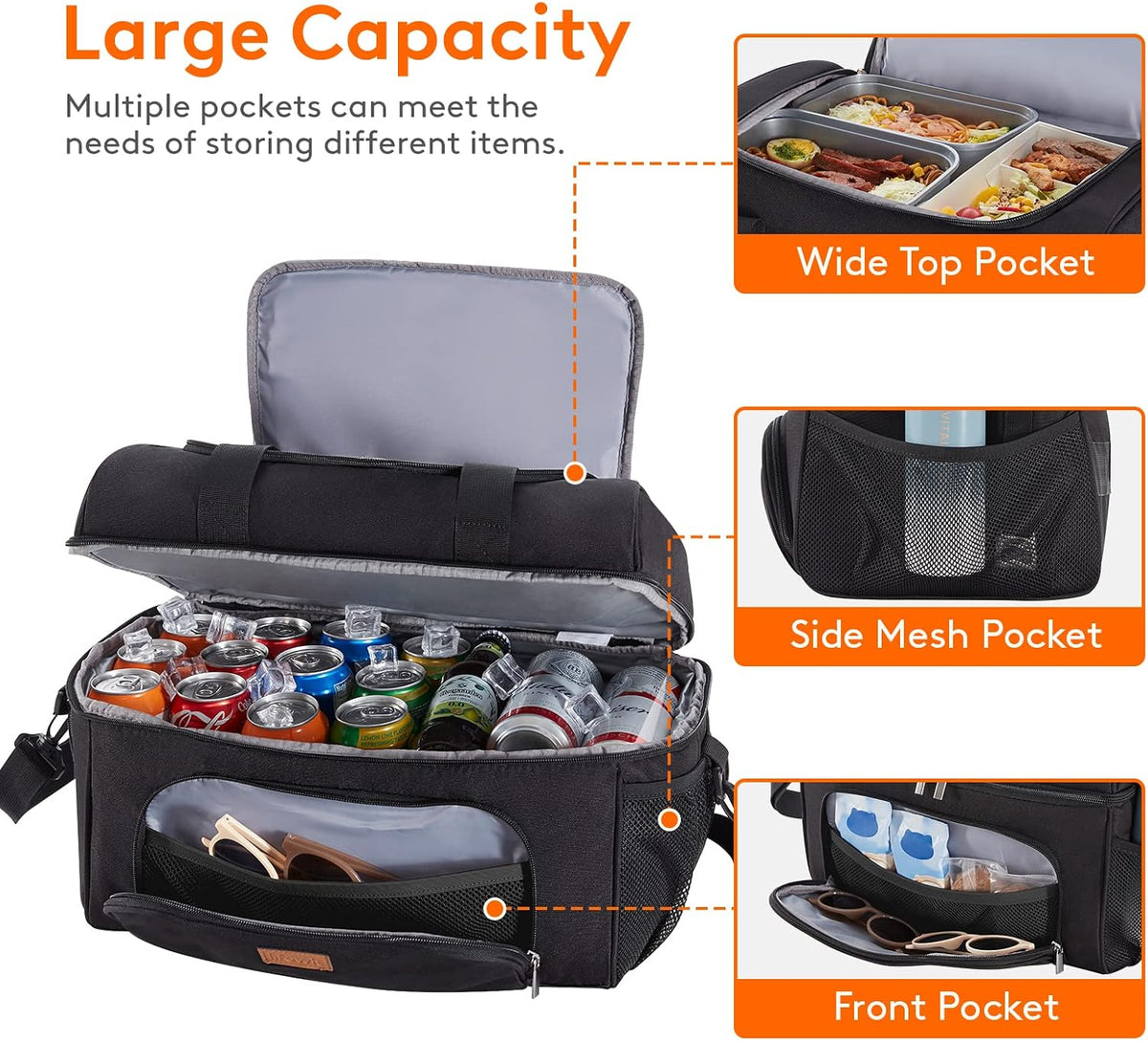 Lifewit Insulated Cooler Bag, Large Leakproof Beach Cooler, Lightweight Portable Double Layer Soft-Sided Travel Ice Chest for Camping, Kayaking, Road Trips, Grocery Shopping