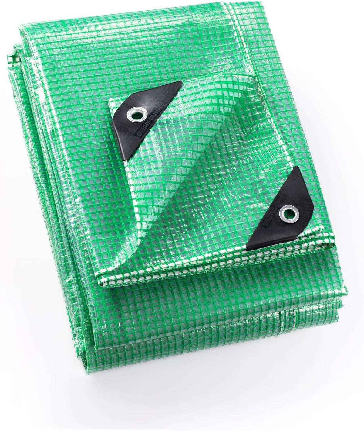 GUARD SHIELD Clear Green Tarp Heavy Duty 10x20 Feet Waterproof for Greenhouse Outdoor Garden Poly Cover UV Resistant 3x3 Weave 10mil (2-Pack)