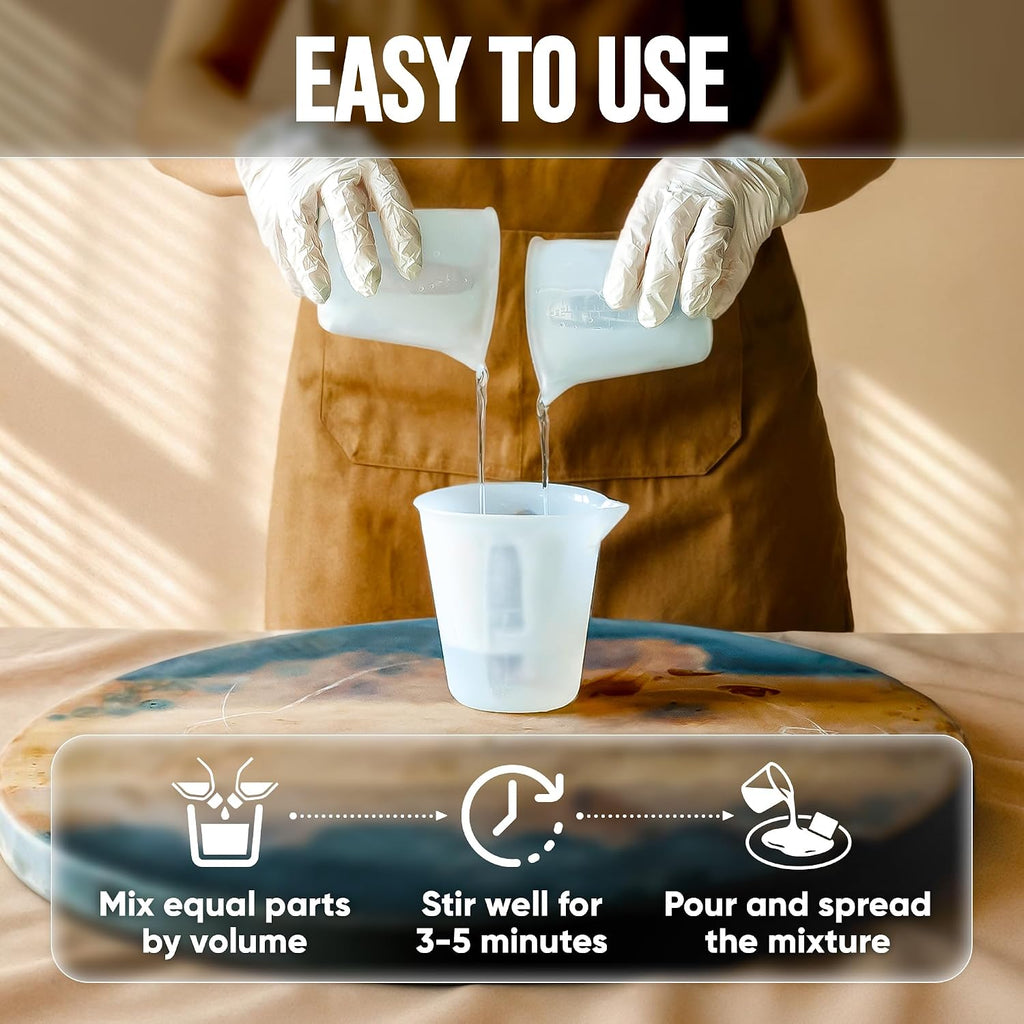 Craft Resin Table Top Epoxy Resin Kit - Ultra Clear, High-Gloss, 1 Gallon