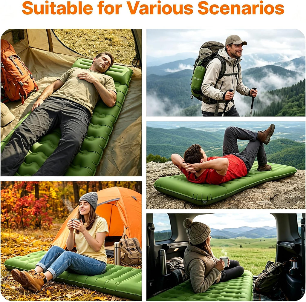 OGERY Sleeping Pad, Inflatable Camping Pad with 6" Extra-Thick