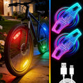 Bike Wheel Lights Rechargeable，Motion Sensor,Ultra Bright Waterproof Bicycle Spoke Lights Cycling Decoration Safety Warning for Kids Adults Night Riding, Suitable for 14-29 inch Bicycle Wheels