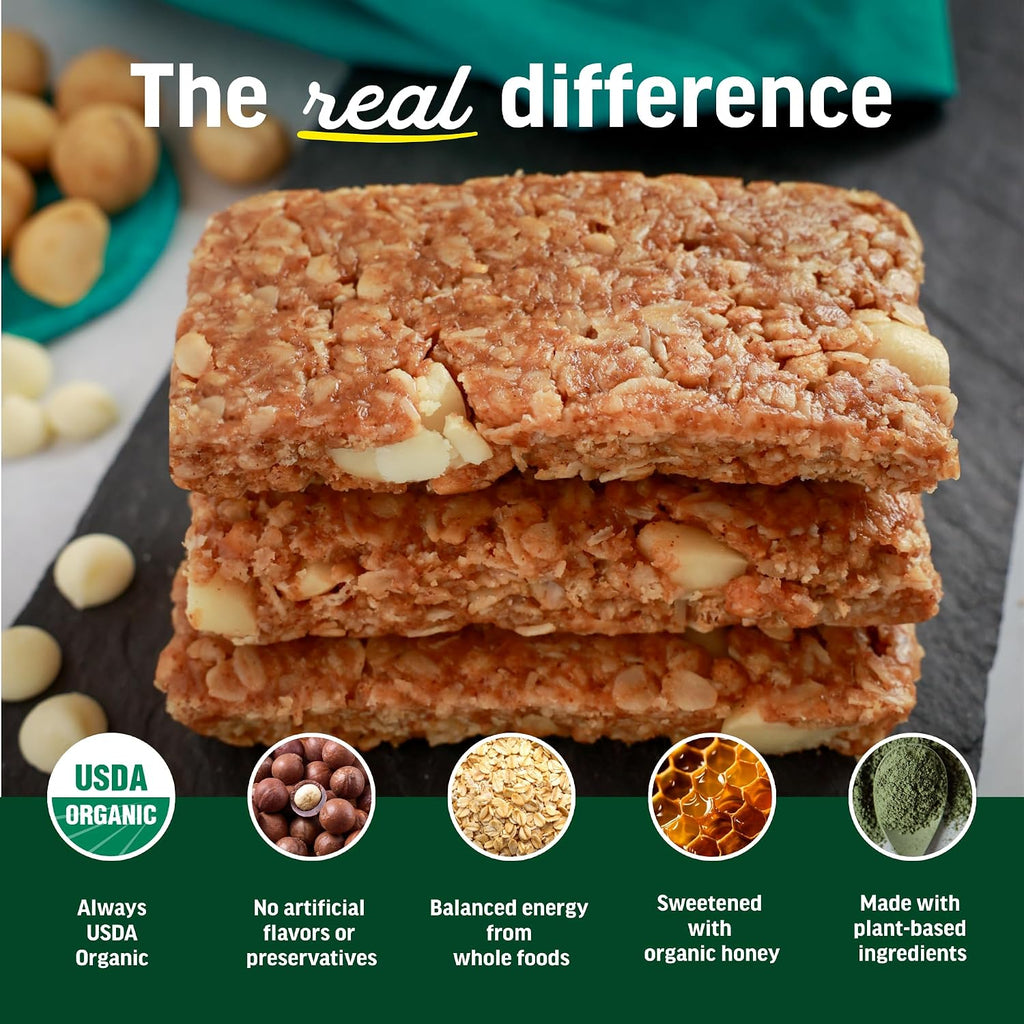 Kate's Real Food Organic Granola Bars White Choc Macadamia (2.2 oz, 12 ct)
