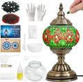 DIY Turkish Mosaic Lamp Kit for Adults & Teens, 5.2" Shade, Green
