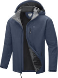 33,000ft Men's Hooded Softshell Jacket Waterproof Fleece Windbreaker Jacket