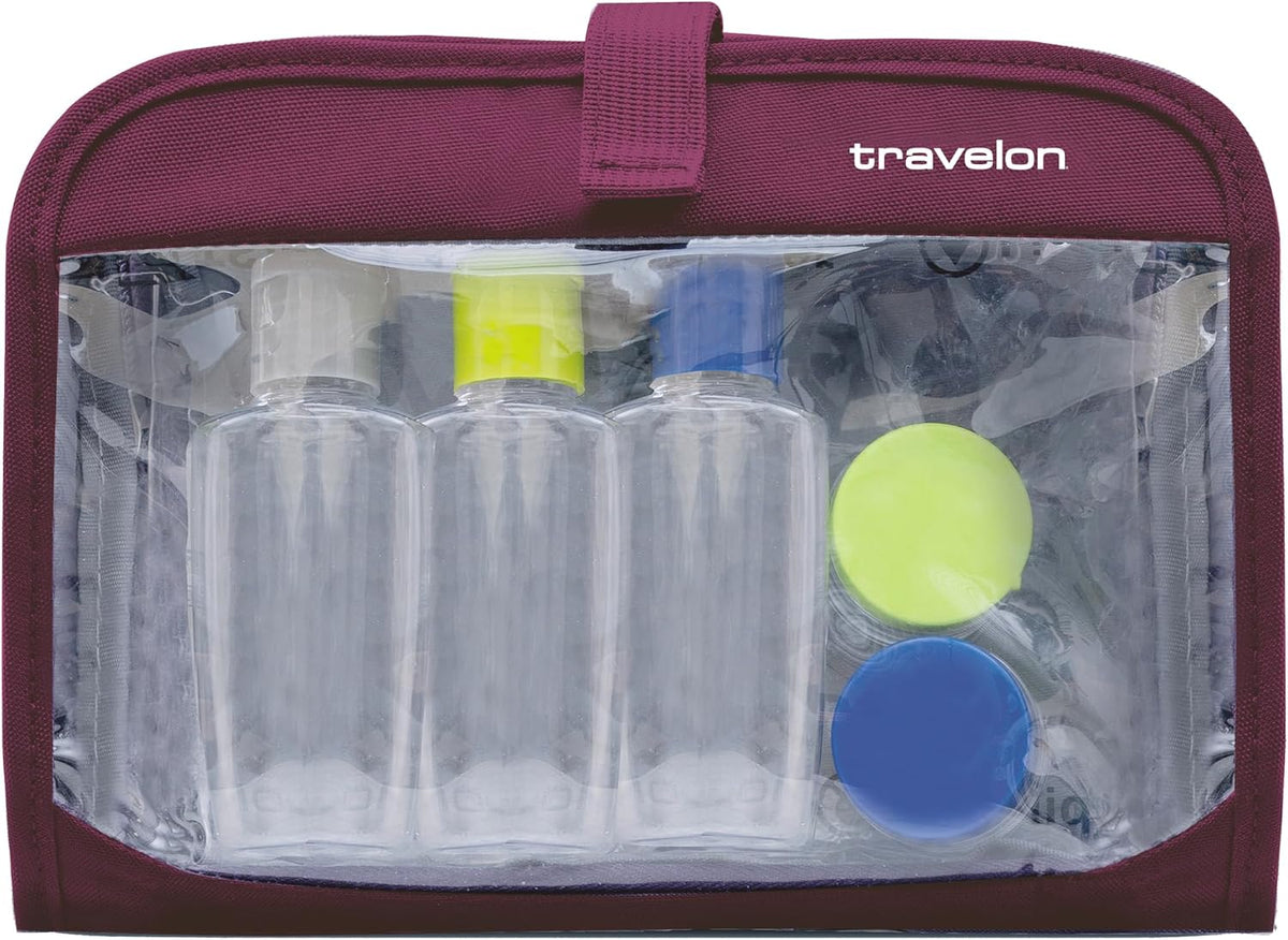 Travelon Wet Dry 1 Quart Bag with Plastic Bottles