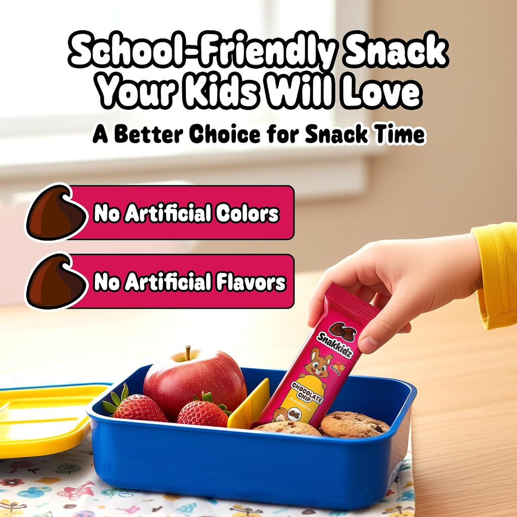 Snakkidz Organic Granola Bars, Chocolate Chip, Seed oil free, 45 Bars