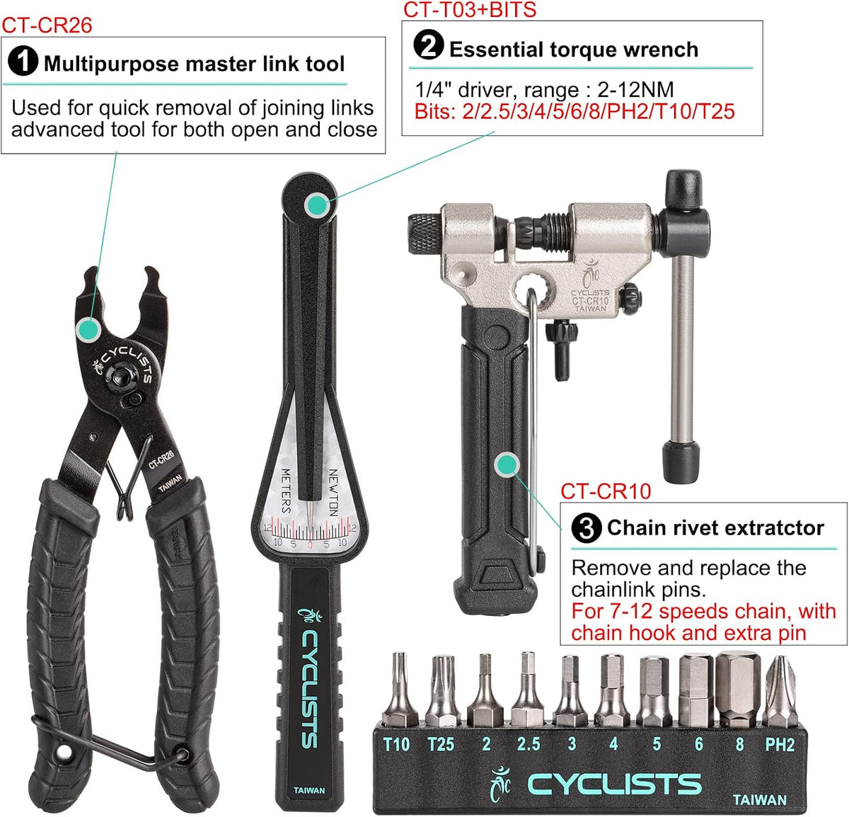 27 Piece Bike Tool Kit - Bike Tools Maintenance Repair Kit