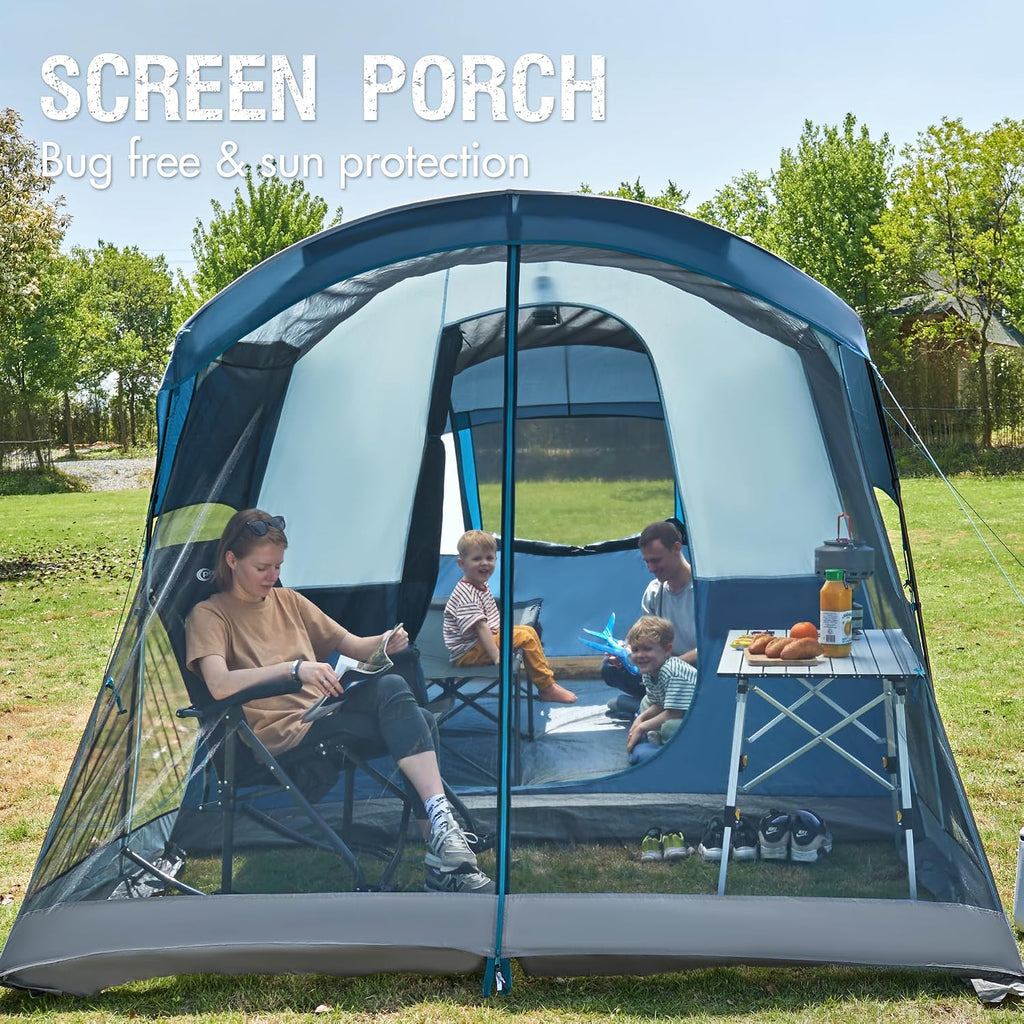 PORTAL 6/8/10 Person Family Camping Tent with Screen Room