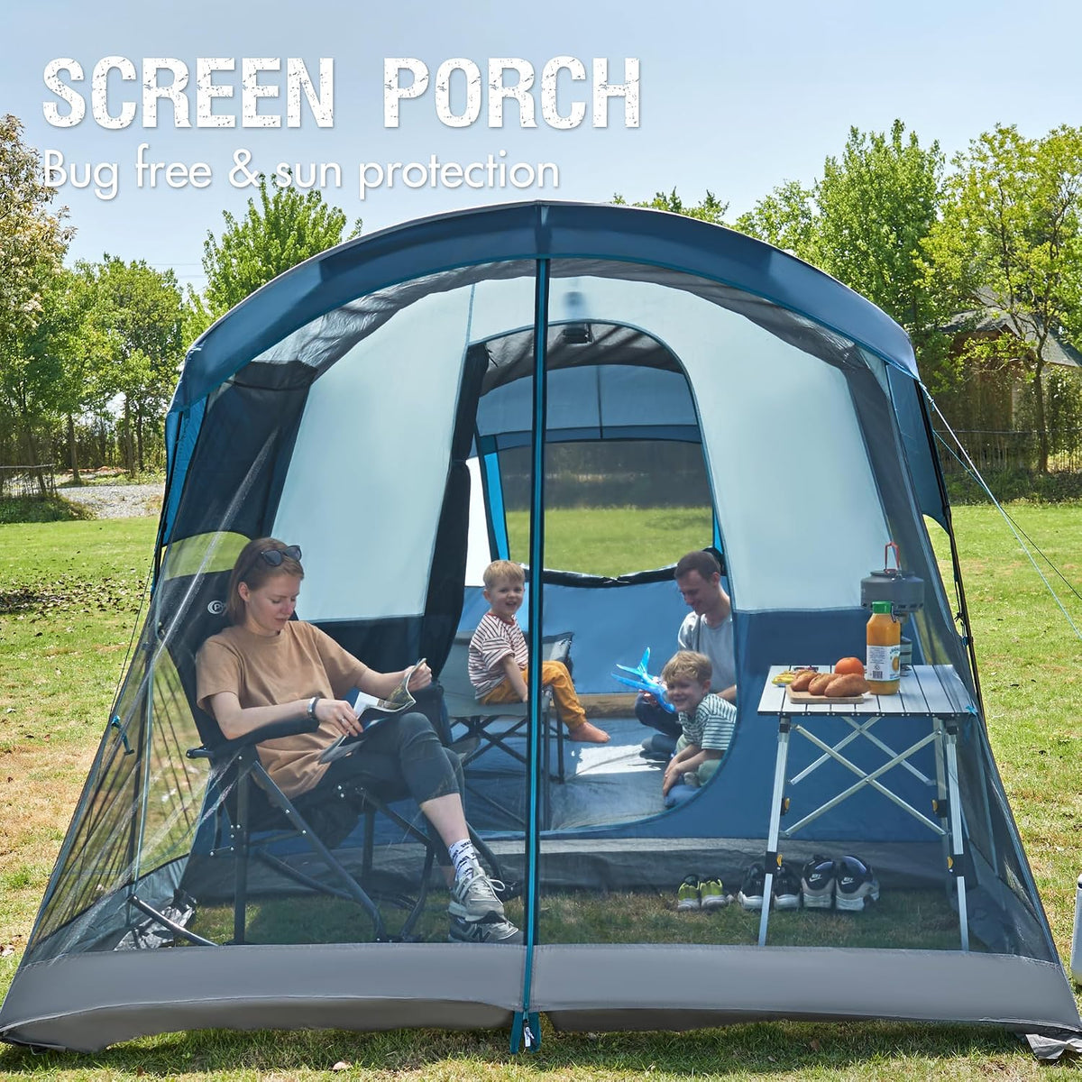 PORTAL 6/8/10 Person Family Camping Tent with Screen Room