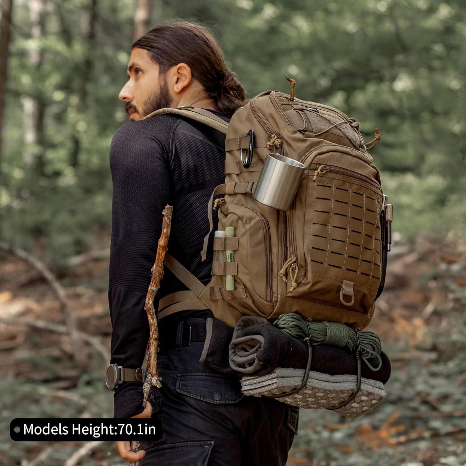 Mardingtop 30L Molle Military Backpack, Tactical Backpack for Men, Cordura Backpack for Hiking,Camping,Trekking