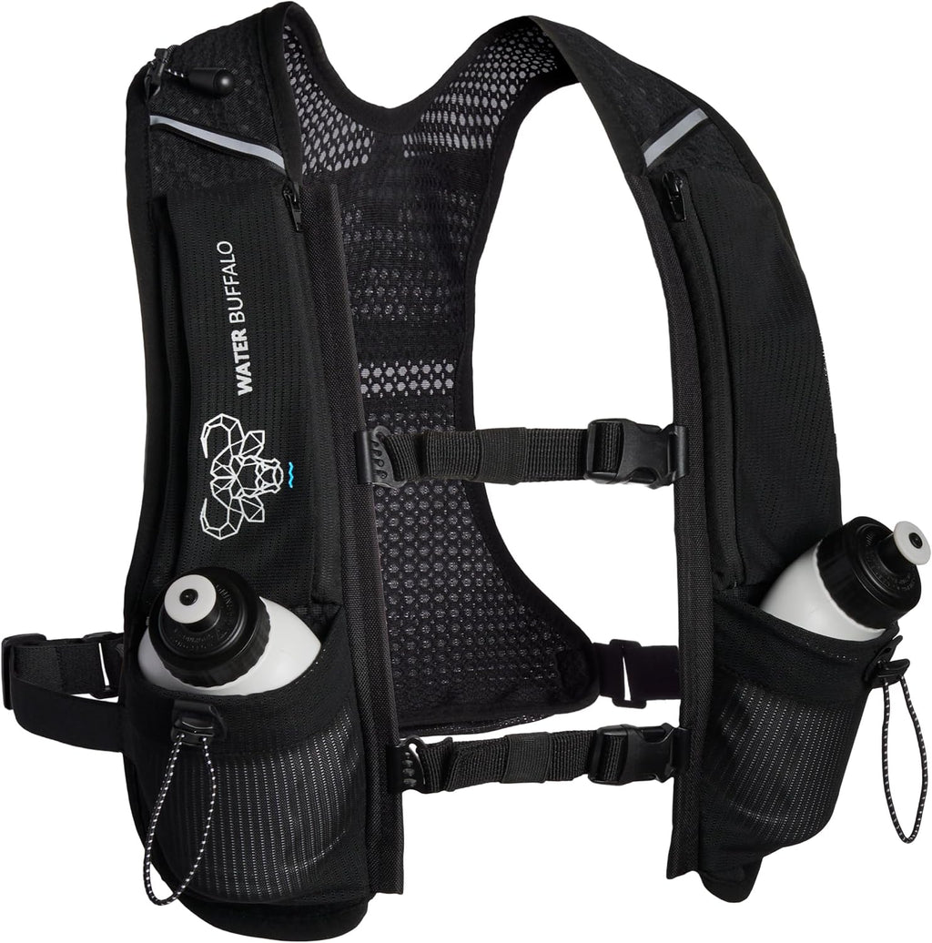 Water Buffalo Hydration Running Vest - Quiver Hydration Vest - Running Hydration Vest with Dual Water Bottles - Lightweight Water Backpack for Running,