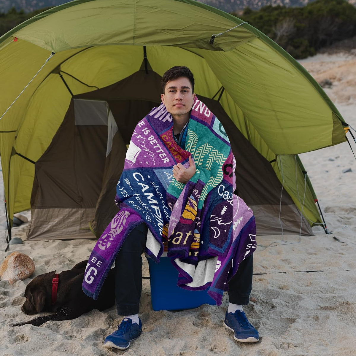 Camping Blanket, Camping Gifts Essentials Throw 60x50in