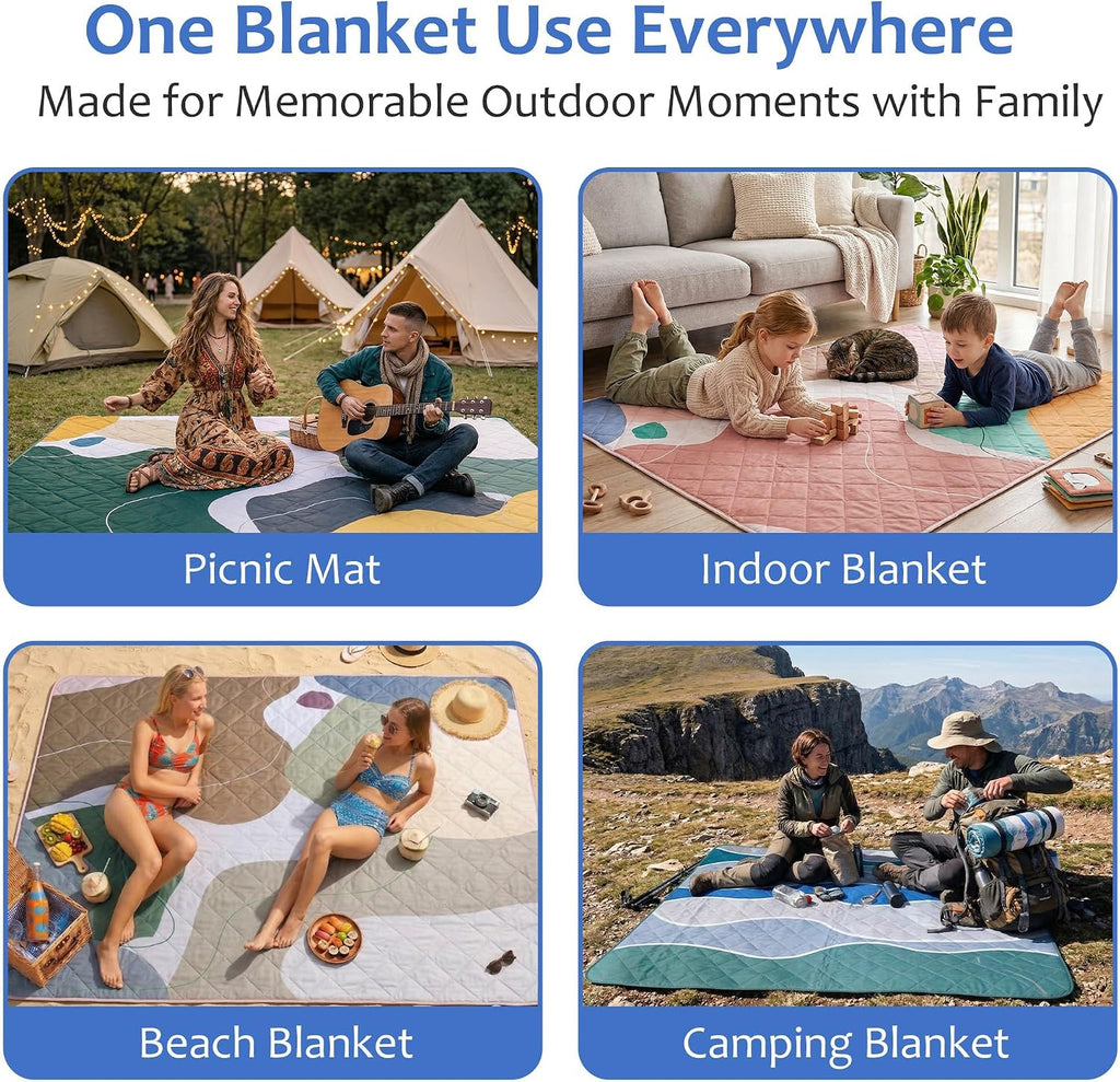 Exclusivo Mezcla Extra Large Waterproof Foldable Picnic Blanket