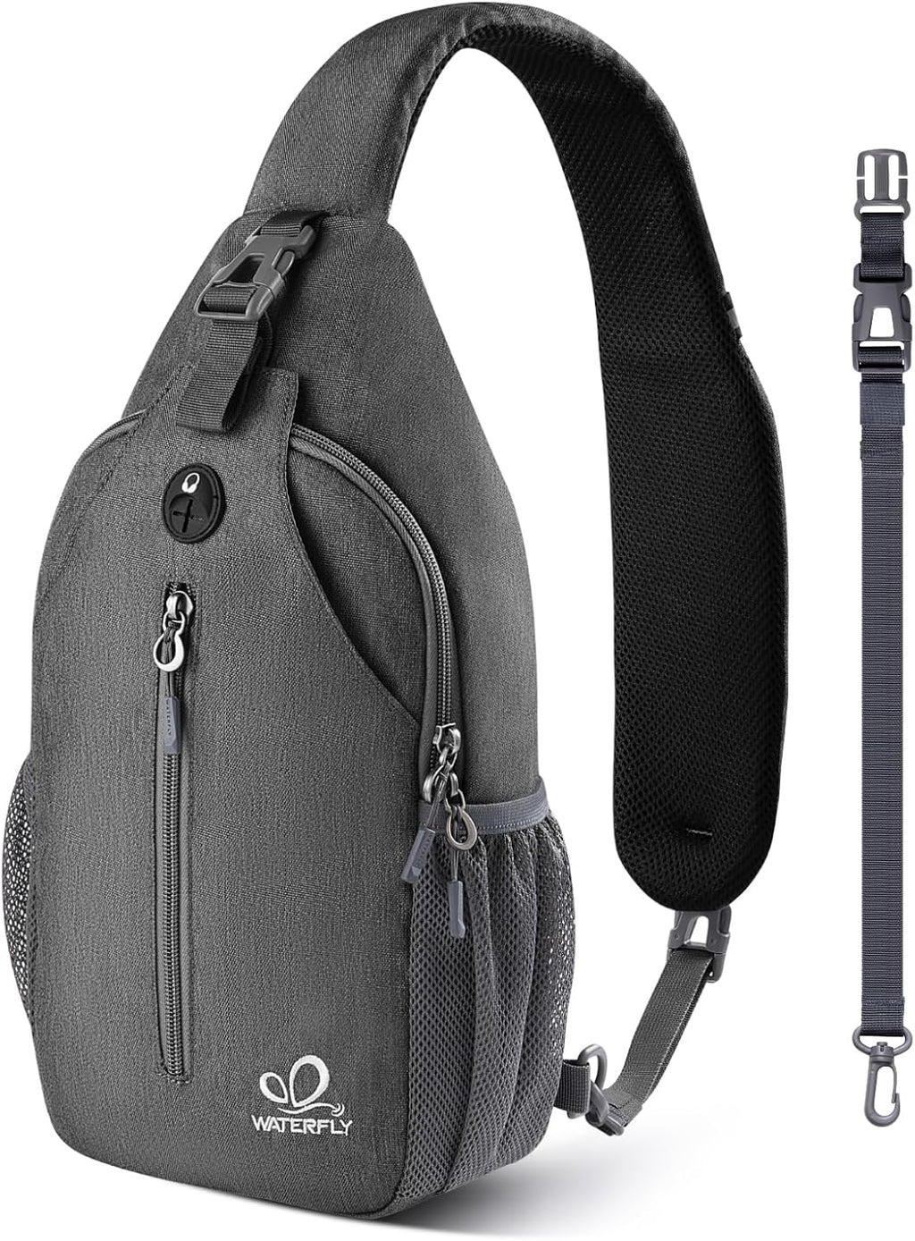 WATERFLY Crossbody Sling Backpack Sling Bag Travel Hiking Daypack