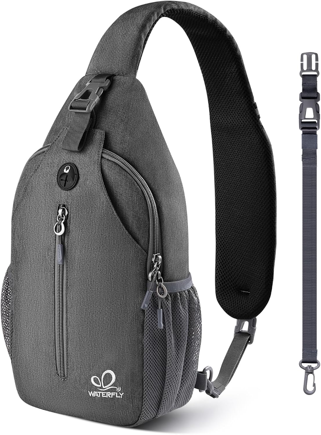 WATERFLY Crossbody Sling Backpack Sling Bag Travel Hiking Daypack