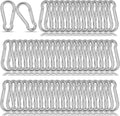 Spring Snap Hook Carabiners, Carabiner Clip, Heavy Duty Galvanized Steel Spring Clip, Quick Link Key Chain for Swing Hammock Gym Outdoor, Holding Capacity