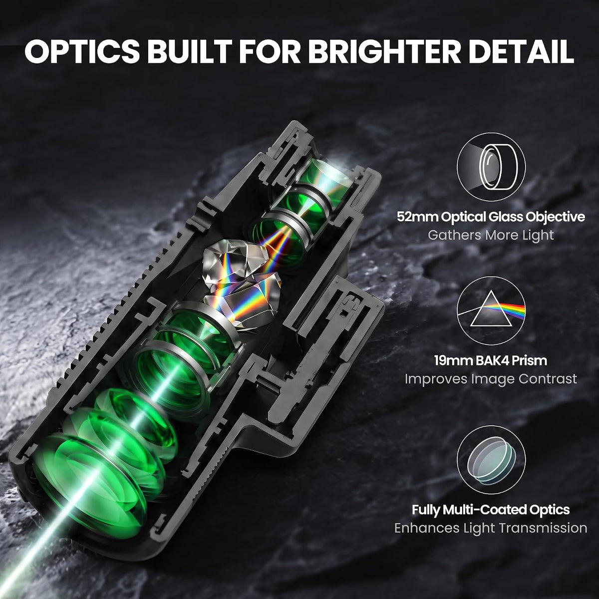 Gosky 15x52 High Powered Monocular Telescope for Adults with Tripod