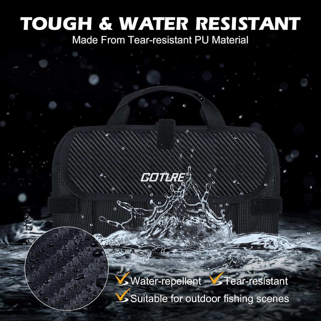 Goture Fishing Jig Bag,20 Mesh Pockets Lure Storage Bag,12.99"x7.09"