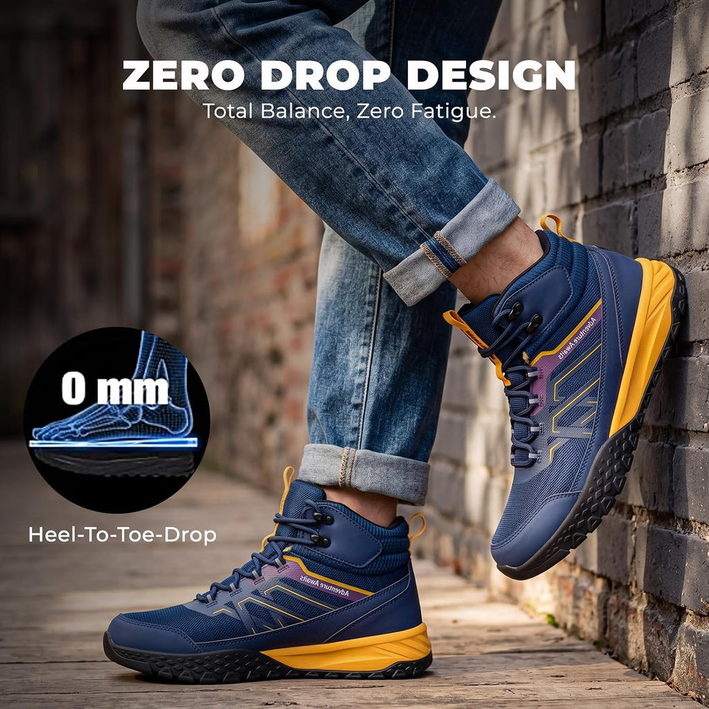 Men's Waterproof Hiking Boots - Trekking Shoes for Men, Outdoor Camping Mountaineering Backpacking Boots, All Terrain Hiking Trail Shoes