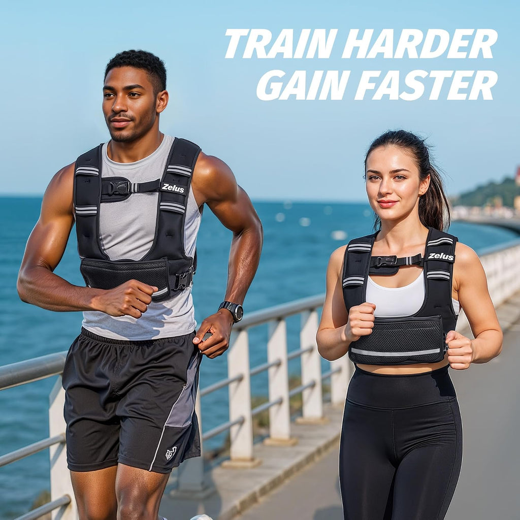 ZELUS Adjustable Weighted Vest for Women Men, Ergonomic Fit Training Vest
