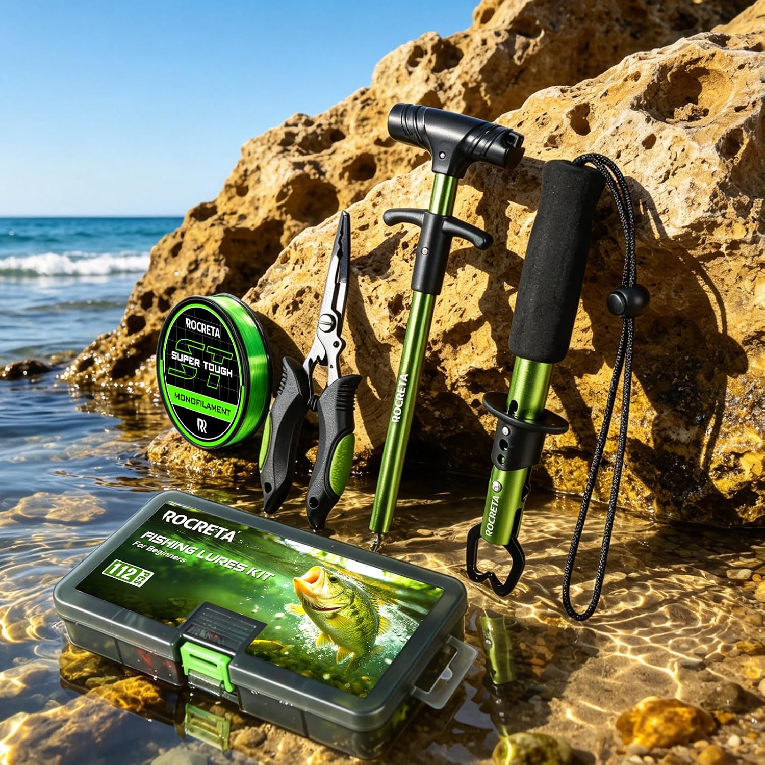 Fishing Backpack with Tackle Boxes,Fishing Lure Kit and Tool