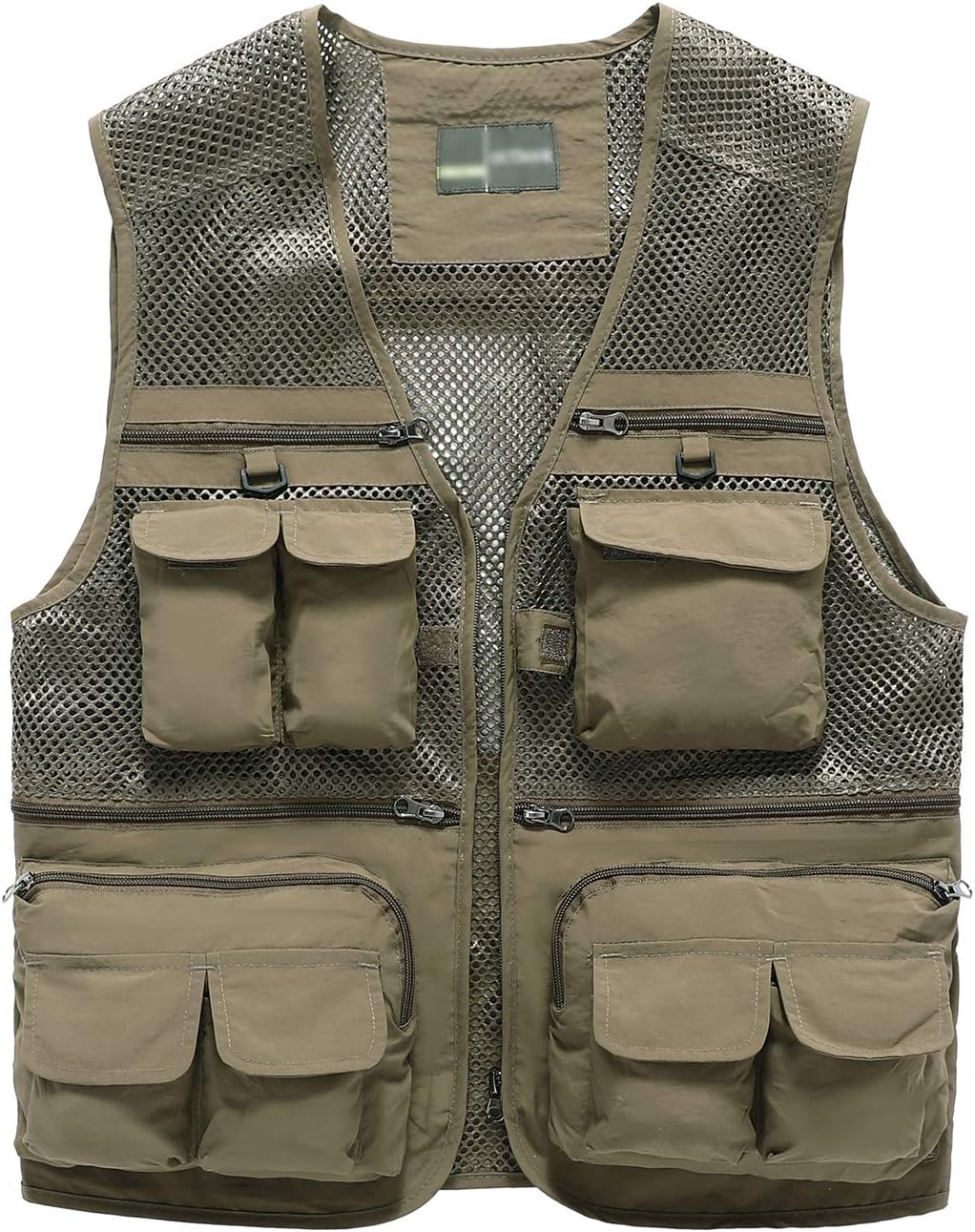 Hbufnha Outdoor Fishing Hunting Vest Multi Pockets Work Cargo Jacket