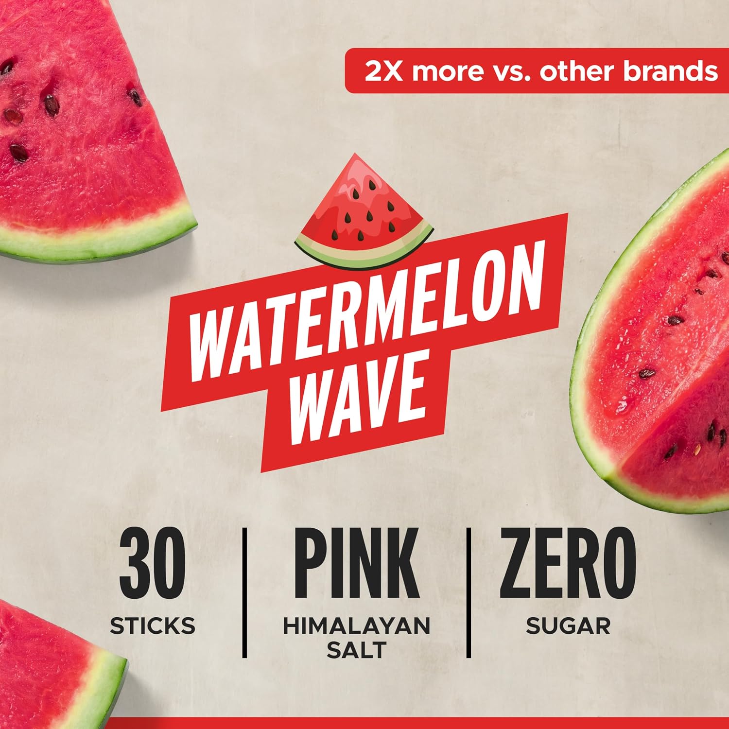 LIFEAID FITAID Hydrate Electrolyte Mix, Watermelon Wave (30 Stick Packs)