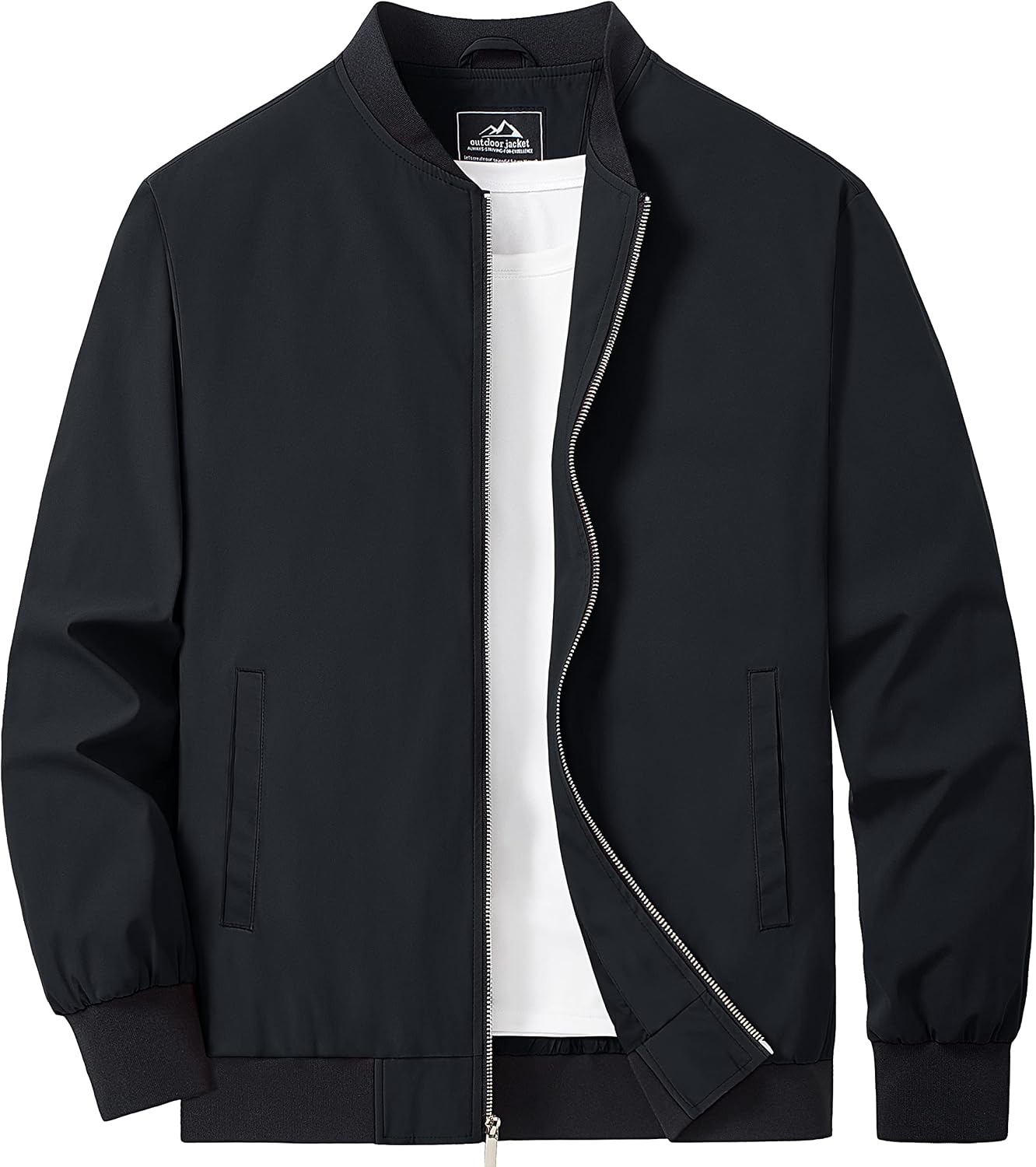 MAGCOMSEN Men's Bomber Jacket Lightweight Full Zip Windbreaker Jackets