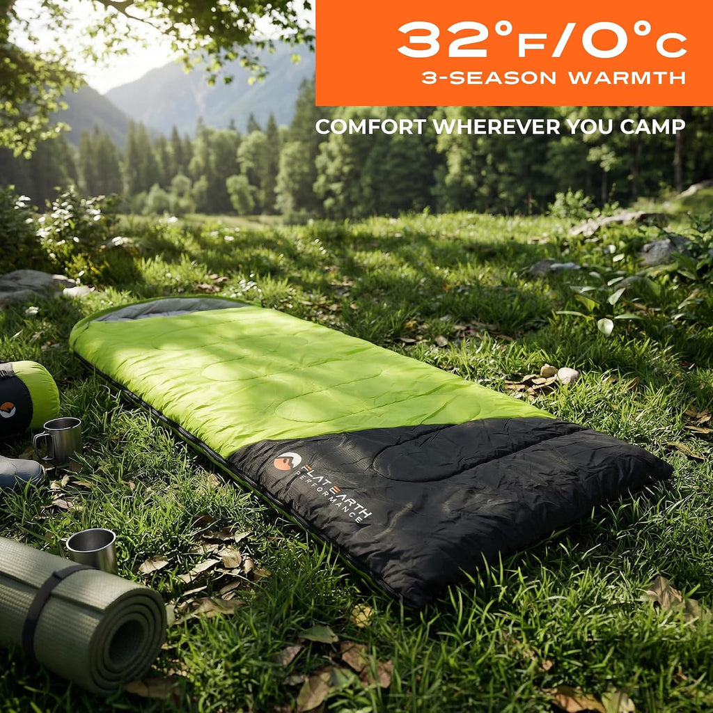Expedition Backpacking Sleeping Bags for Adults, 32°F, Compression Sack