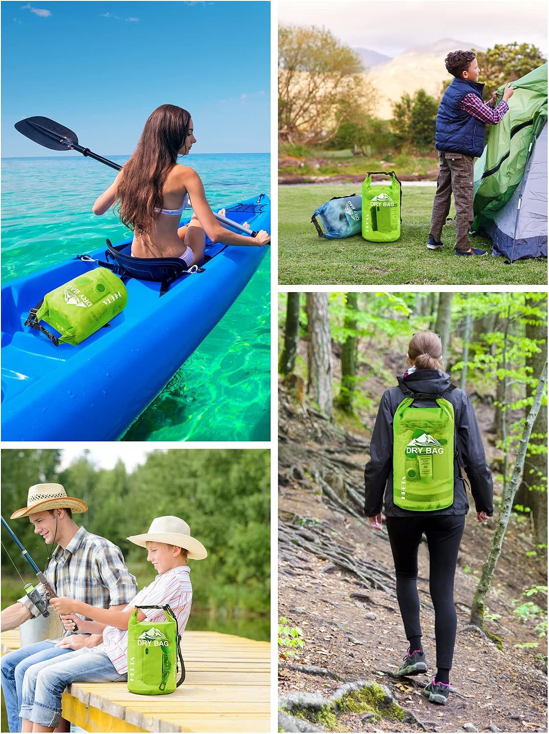 HEETA Dry Bag Waterproof Backpack with Phone Case 5L/10L/20L/30L/40L