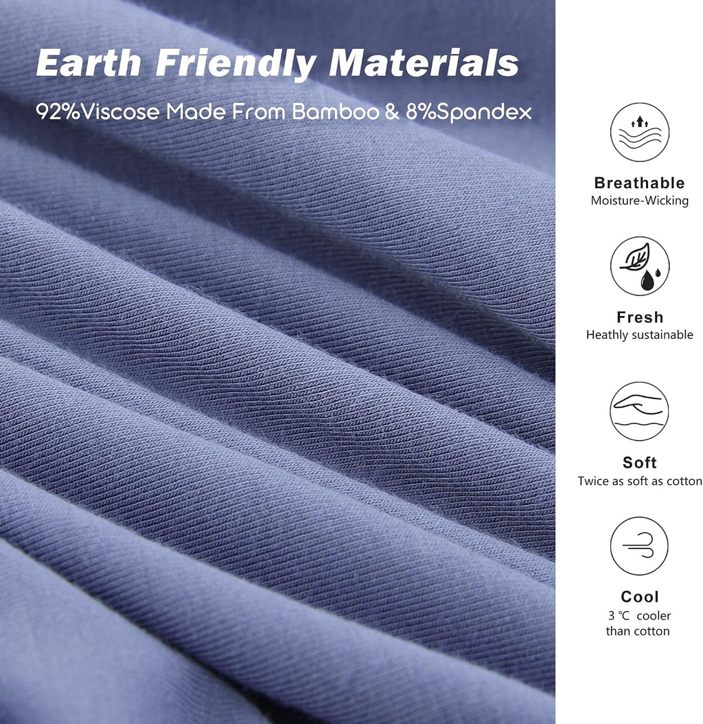 BAMBOO COOL Men's Cooling Underwear Ultra Soft Breathable Boxer Briefs Pack