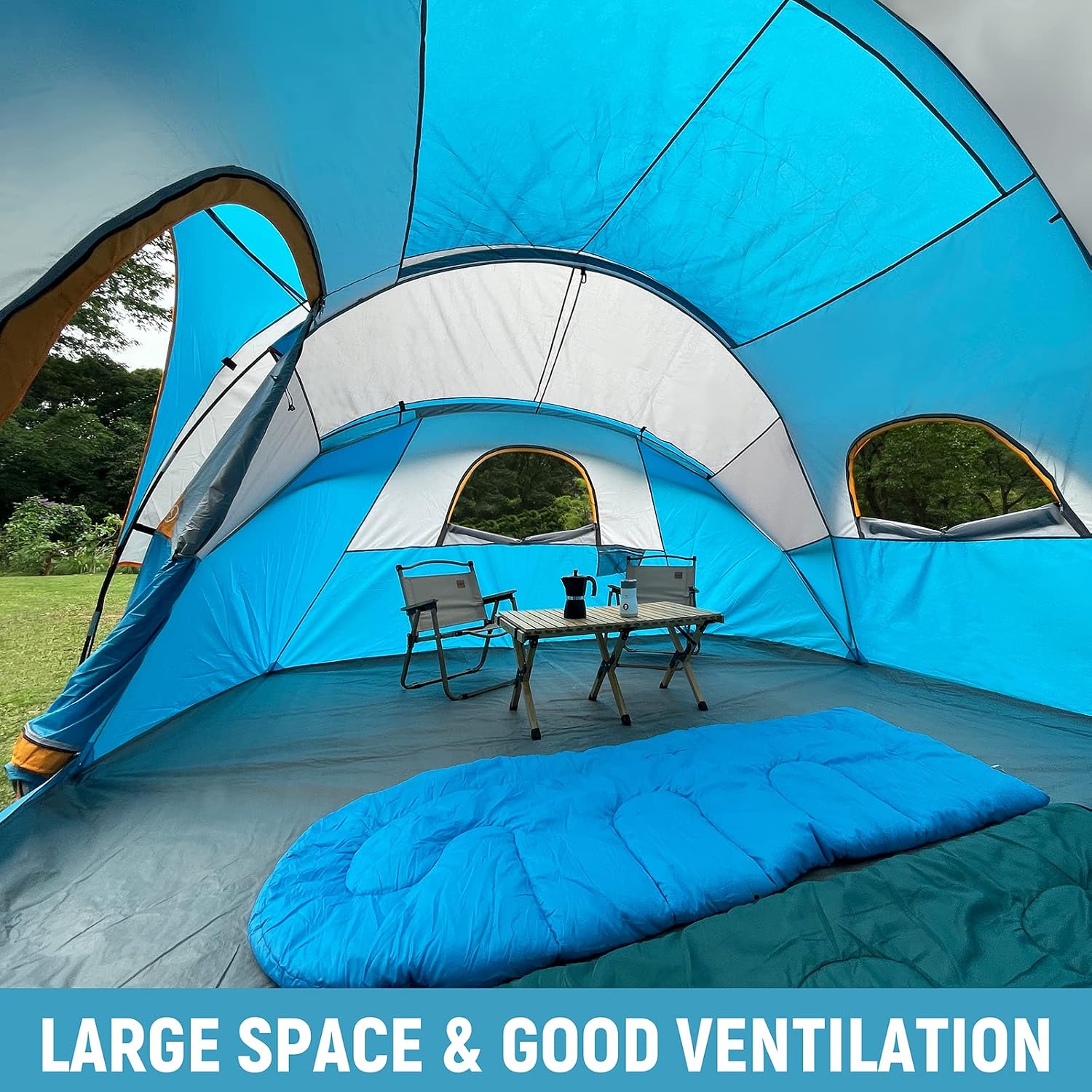 HIKERGARDEN 10 Person Tents for Camping Family Outdoor Dome Tent