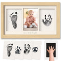 Inkless Hand and Footprint Kit, Boy Girl Newborn Keepsake (Ash Wood)