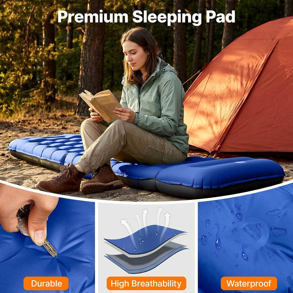 OGERY Sleeping Pad, Inflatable Camping Pad with 6" Extra-Thick