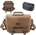 SMRITI Canvas DSLR Camera Bag, Camera Messenger Bag for Photographers,Travel Waterproof Shoulder Camera Case for Men Women (Brown)