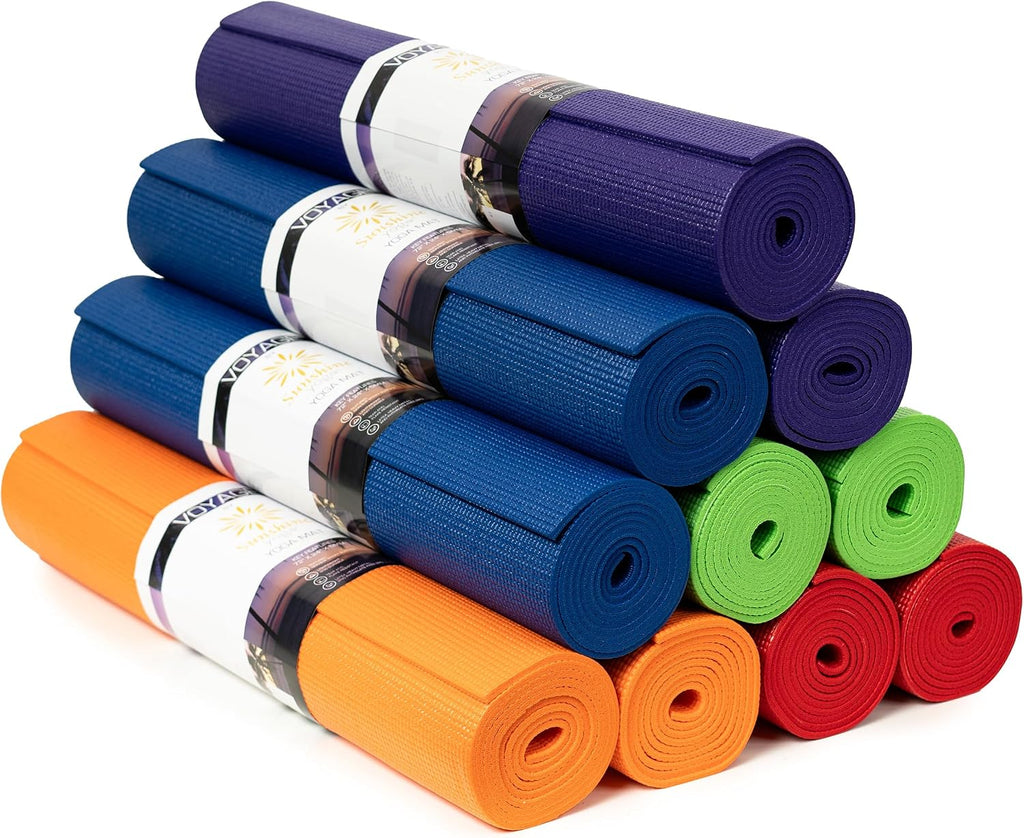 Voyage 5mm Studio Yoga Mats, 10 Pack, 72x24in