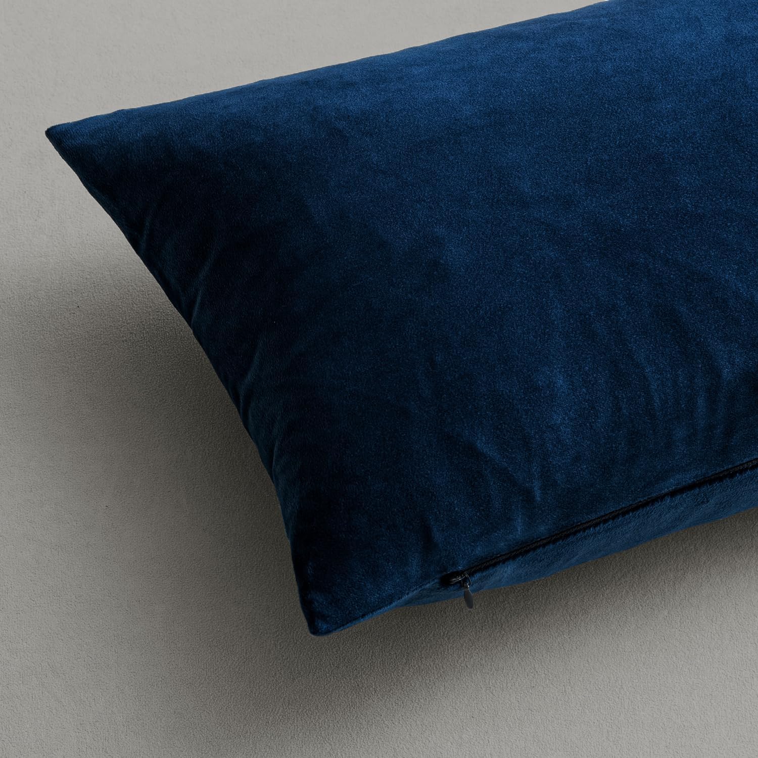 MIULEE Velvet Throw Pillow Covers 18x18 Inch Pack of 2 Dark Blue