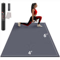 GymCope Large Exercise Mat for Home Workouts, 12x6/10x6/9x6/8x6/7x5/6x4 ft