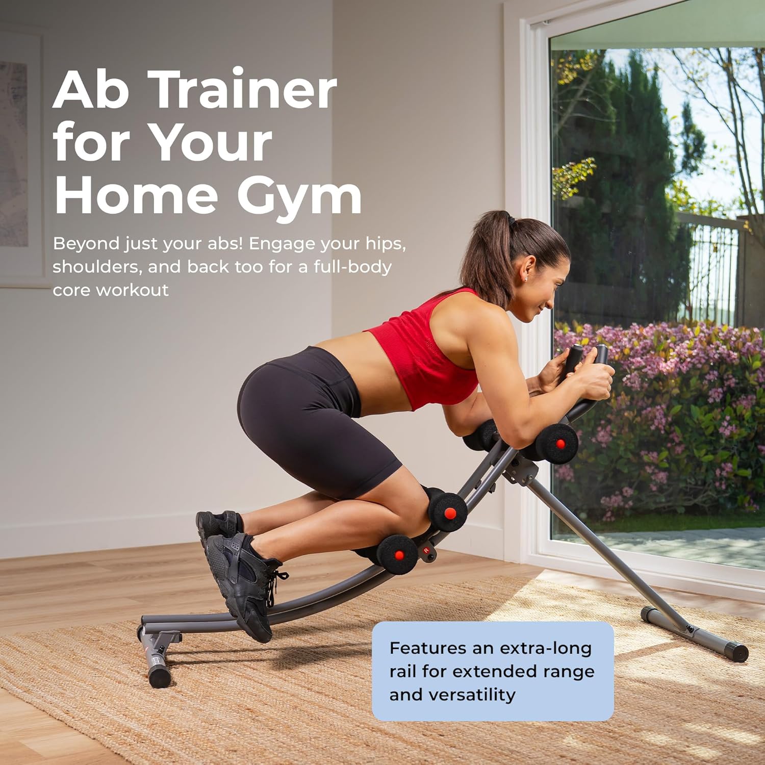 Sunny Health & Fitness Ab machine Ab Workout Machine Adjustable Ab Trainer