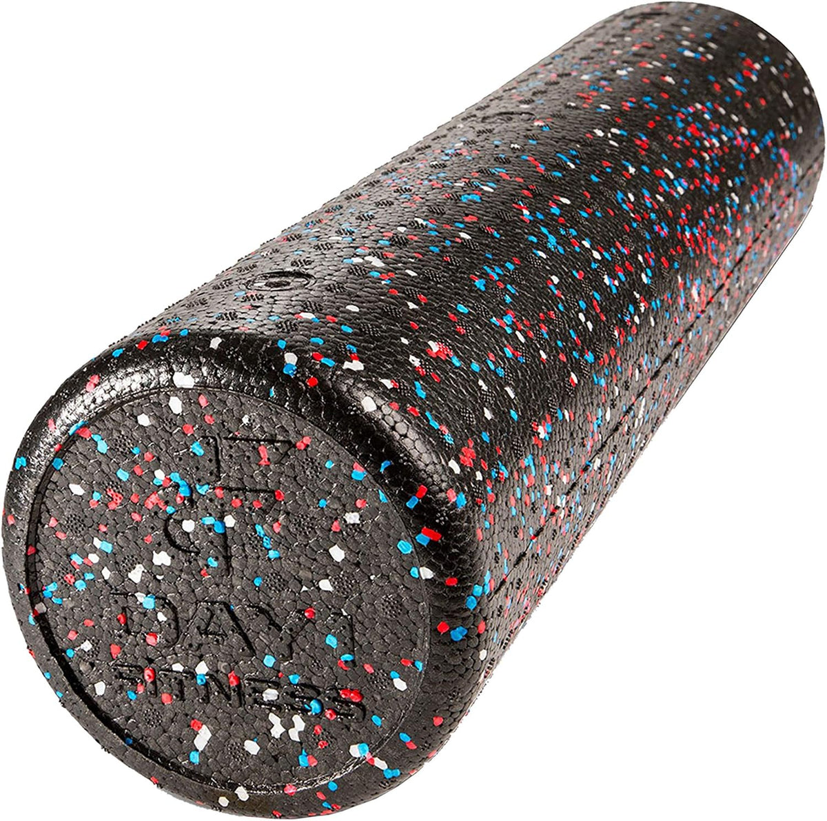 Day 1 Fitness High Density Muscle Foam Rollers - Sports Massage Rollers for Stretching, Physical Therapy, Deep Tissue, Myofascial Release - Ideal for Exercise and Pain Relief - Solid Black, 12"
