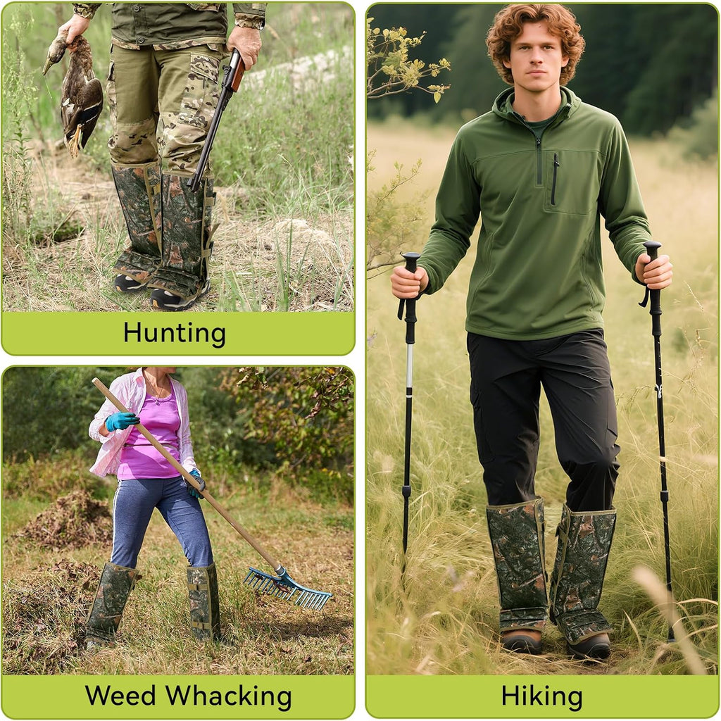 Snake Gaiters for Men & Women, Shoe Gaiters for Hunting, Hiking, Fishing, Farm Working, Snake Gators for Men & Women