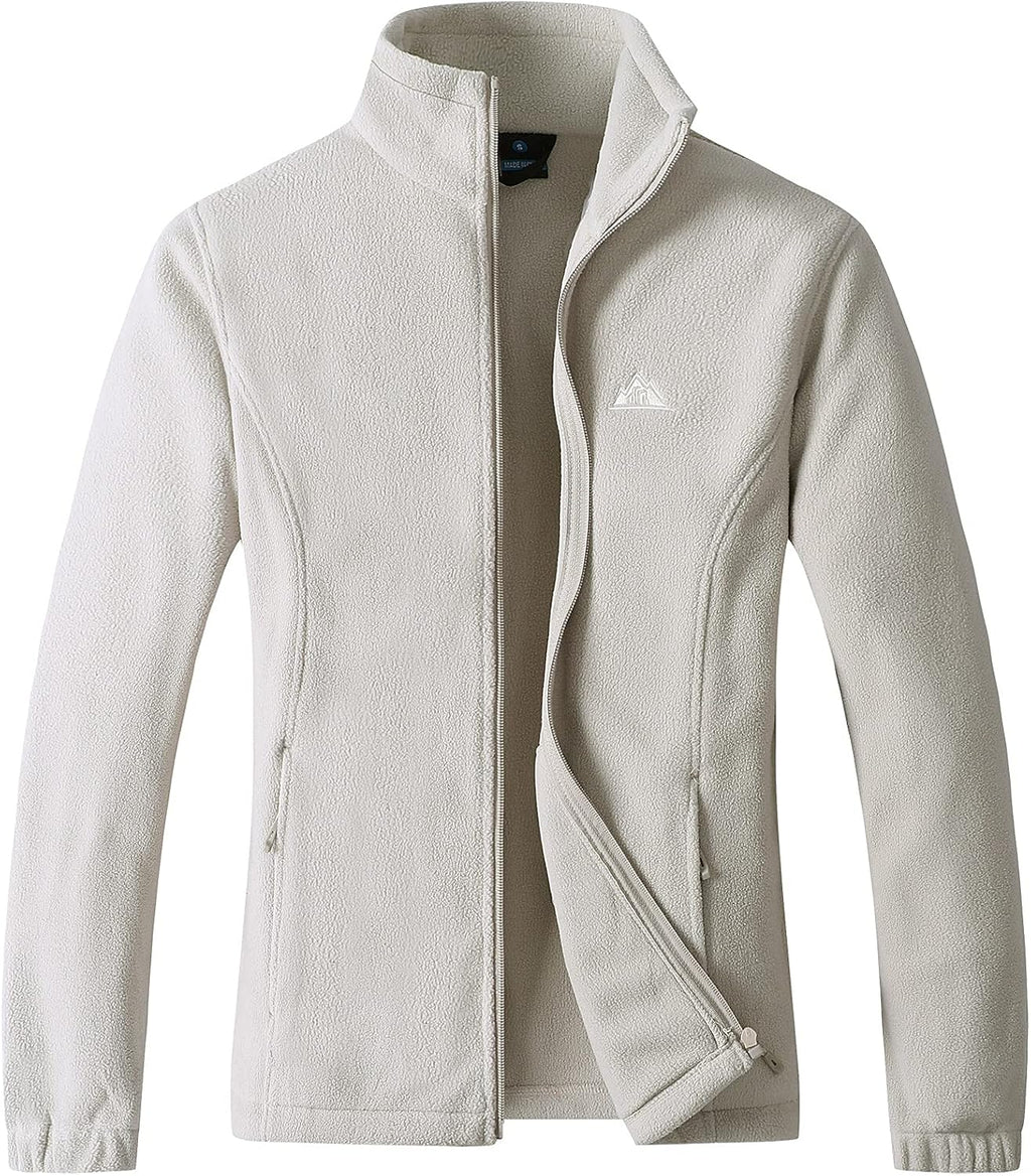 GIMECEN Women's Full Zip Soft Polar Fleece Jacket Outdoor Recreation Coat