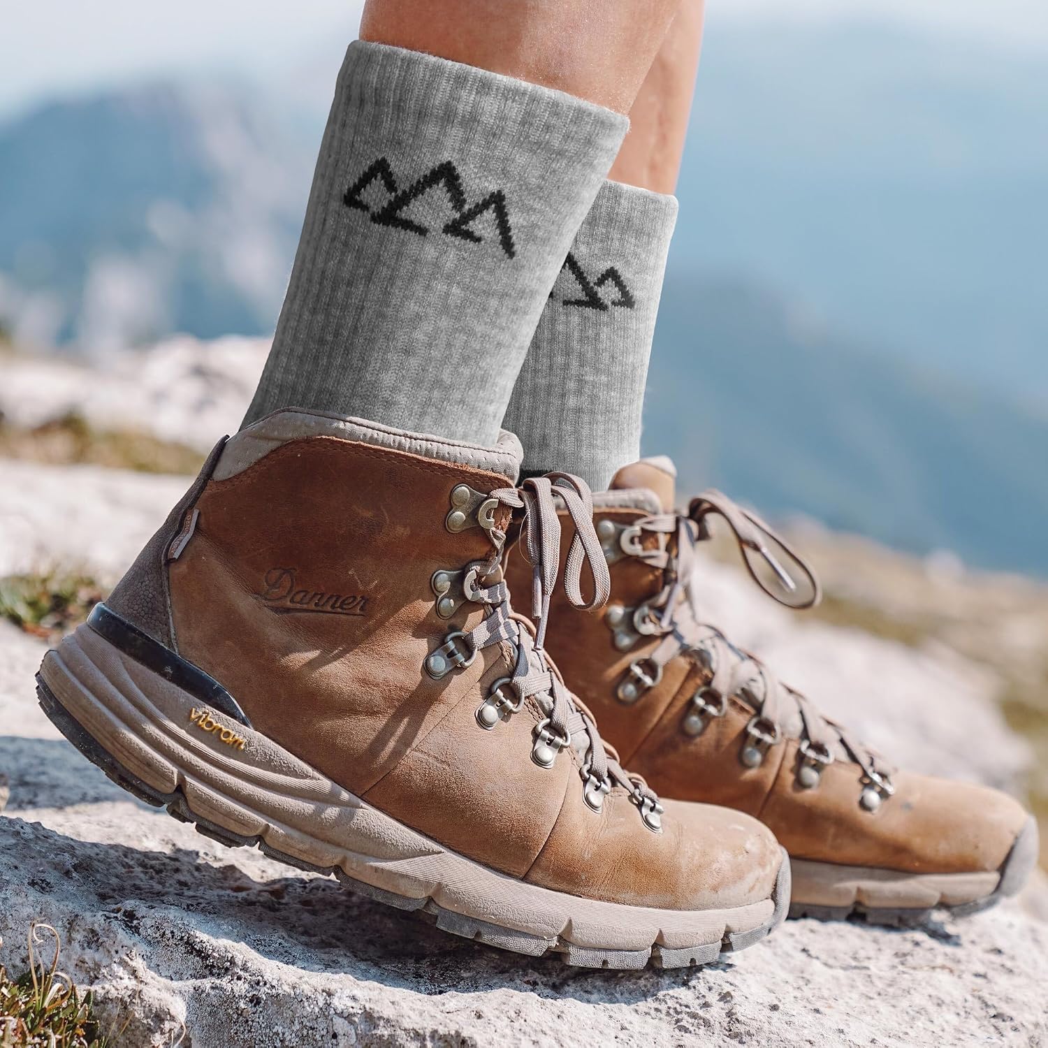 innotree Men's Merino Wool Hiking Socks 3 Pairs